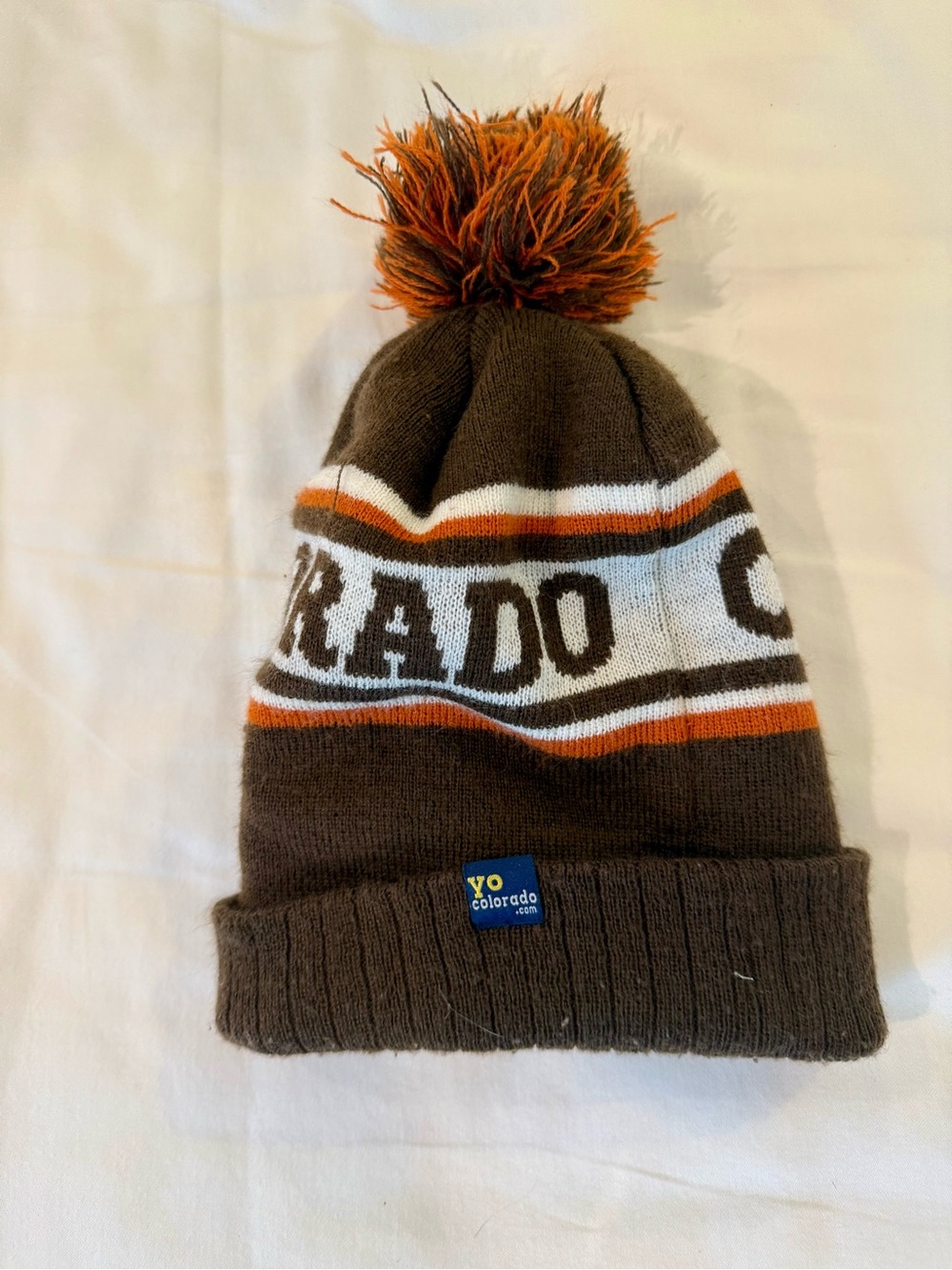 Colorado Pom Pom Beanie Hat - Brown - Picture 2 of 2
